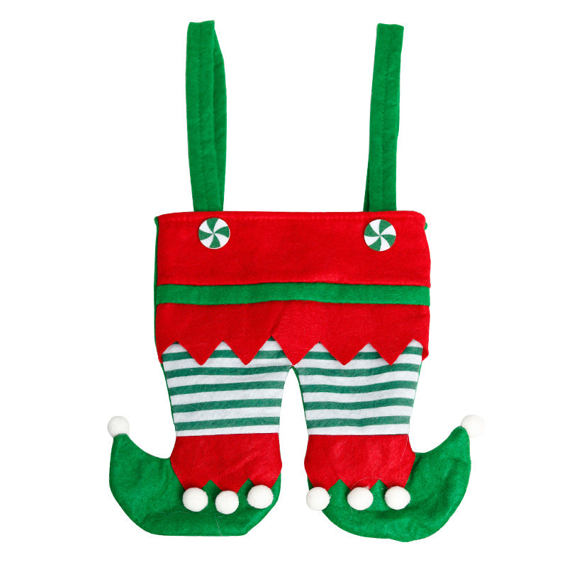 Wholesale Christmas Elf Leg Bag Candy Bag Santa Claus Non-woven Fabric Decorations